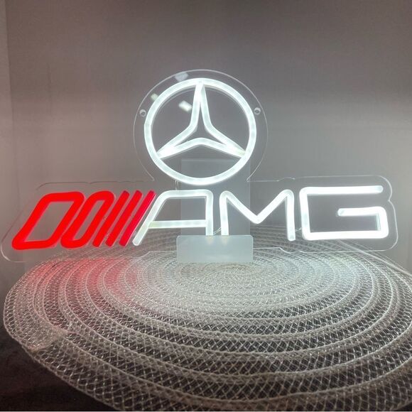 AMG Mercedes Benz LED Neon Wall Sign NWT - Picture 2 of 13